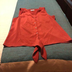 Womens, Nine West, Tie front blouse, Medium